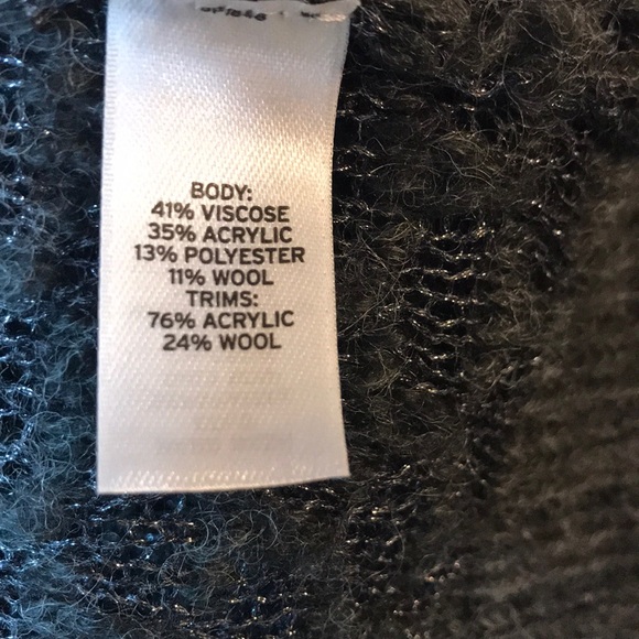 NWT Original Frenchi Gray Knit Sheer Wool Sweater - Picture 12 of 15